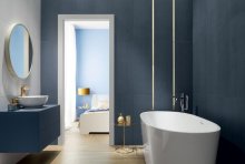 #Tubadzin #House of Tones #Obklady a dlažby #Koupelna #Minimalistický styl #Moderní styl #bílá #modrá #Matný obklad #Velký formát #1000 - 1500 Kč/m2 #new