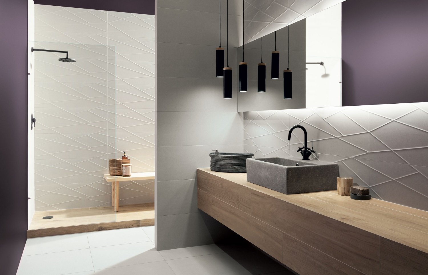 #Tubadzin #House of Tones #Obklady a dlažby #Koupelna #Minimalistický styl #Moderní styl #bílá #Matná dlažba #Matný obklad #Velký formát #1000 - 1500 Kč/m2 #new