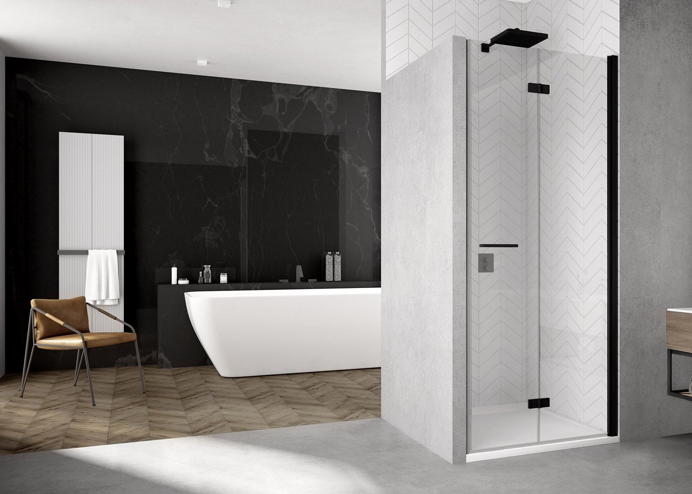 Solino Black F dveře zlamovací