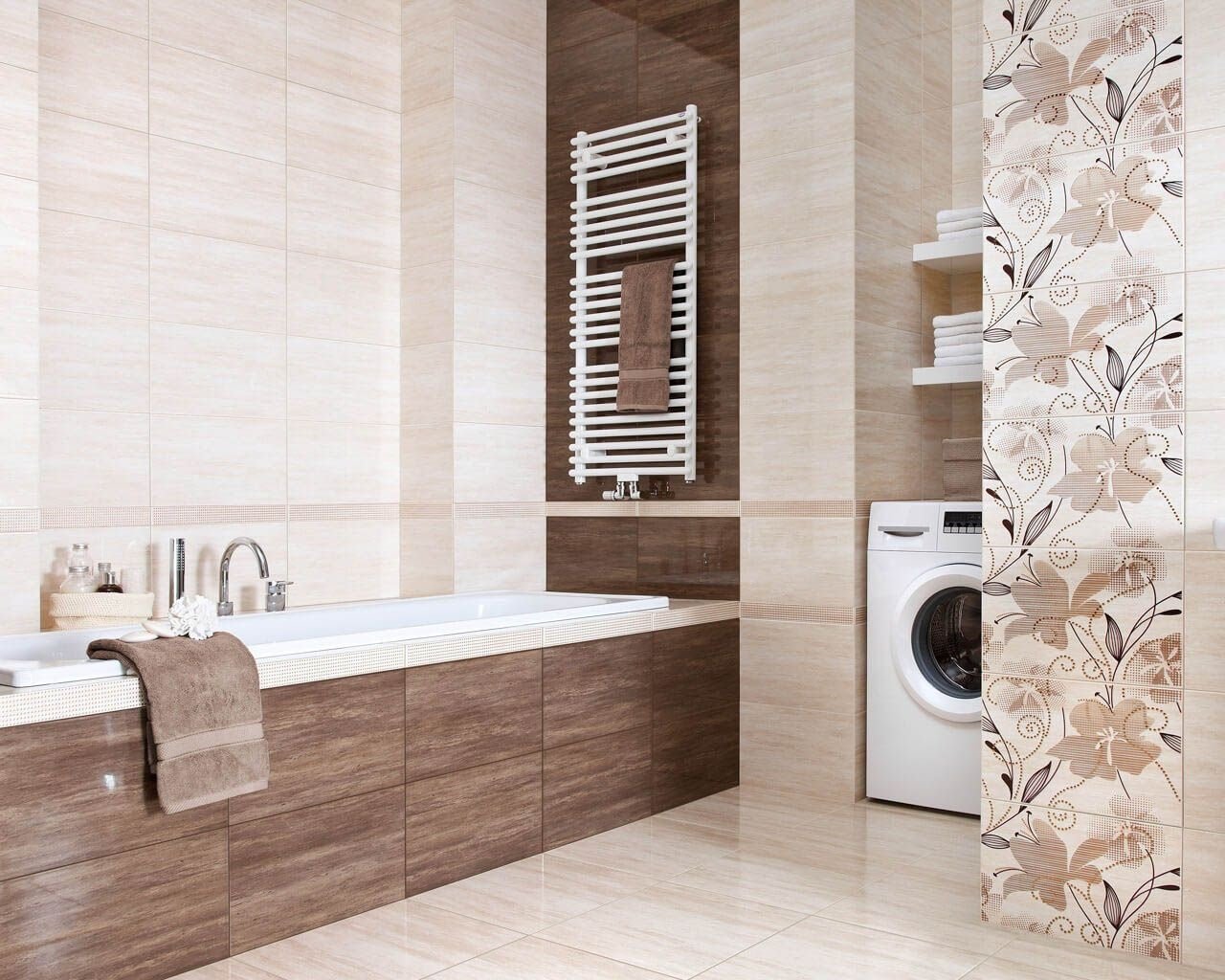 #Ceramika Paradyz #Doppi Doppio #Obklady a dlažby #Koupelna #dřevo #Klasický styl #béžová #hnědá #Lesklý obklad #Střední formát #200 - 350 Kč/m2 #new