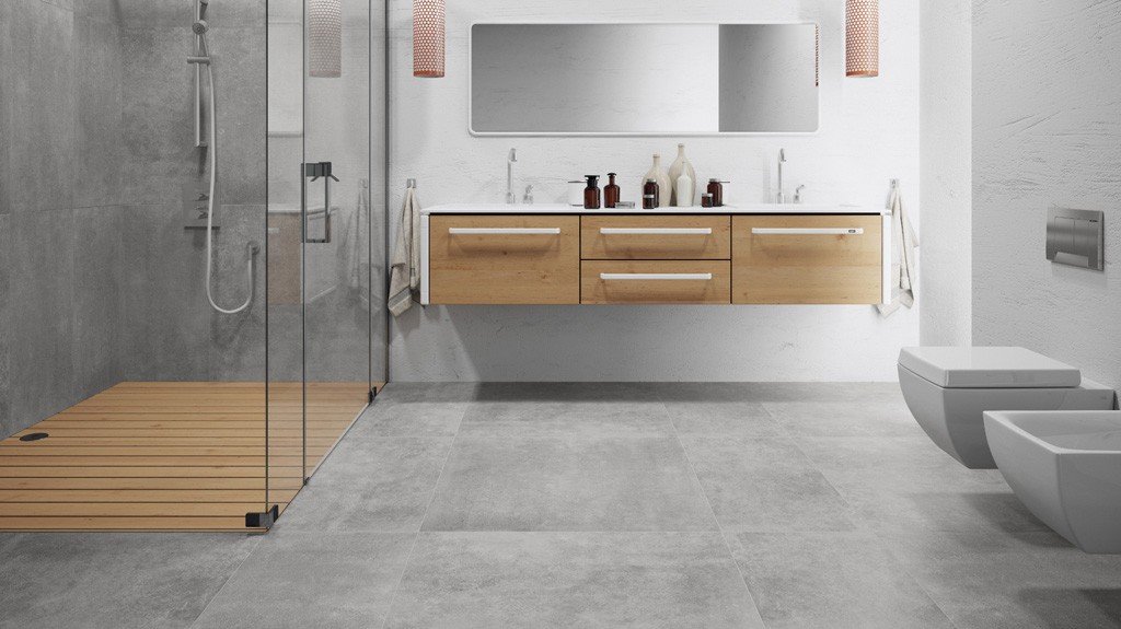 #Cerrad #Montego - 2 cm #Obklady a dlažby #Koupelna #beton #Minimalistický styl #Moderní styl #šedá #Matná dlažba #Střední formát #Velký formát #500 - 700 Kč/m2 #700 - 1000 Kč/m2 #new 