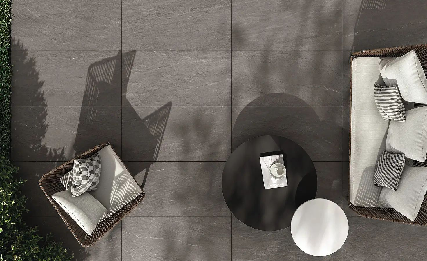 #Obytné prostory #Terasy a balkony #Venkovní dlažby 2 cm #kámen #Moderní styl #šedá #Velký formát #Matná dlažba #1000 - 1500 Kč/m2 #1500 a výše #500 - 700 Kč/m2 #700 - 1000 Kč/m2 #NovaBell #Norgestone Dark Grey