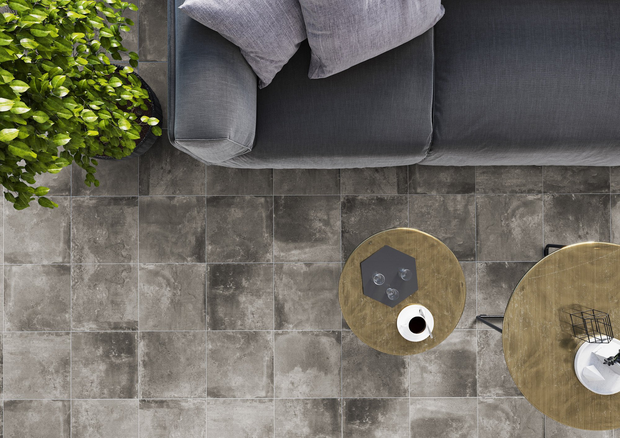 #Terasy a balkony #Střední formát #Bez speciálních úprav - šíře spáry 2 - 6mm #350 - 500 Kč/m2 #béžová #hnědá #šedá #Cerrad #Piatto
