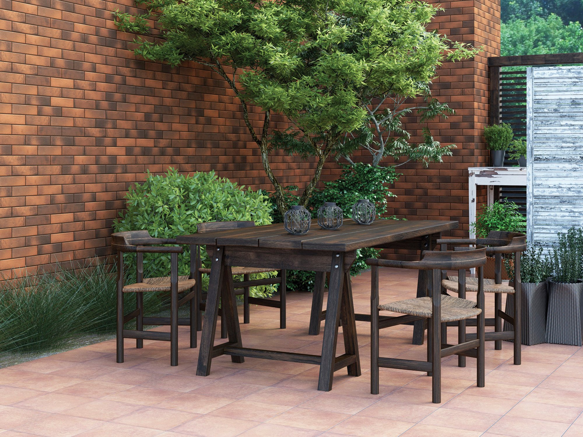 #Cerrad #Retro brick #Obklady a dlažby #Terasy a balkony #Retro #hnědá #Matný obklad #Střední formát #350 - 500 Kč/m2 #new #Rustikální styl 