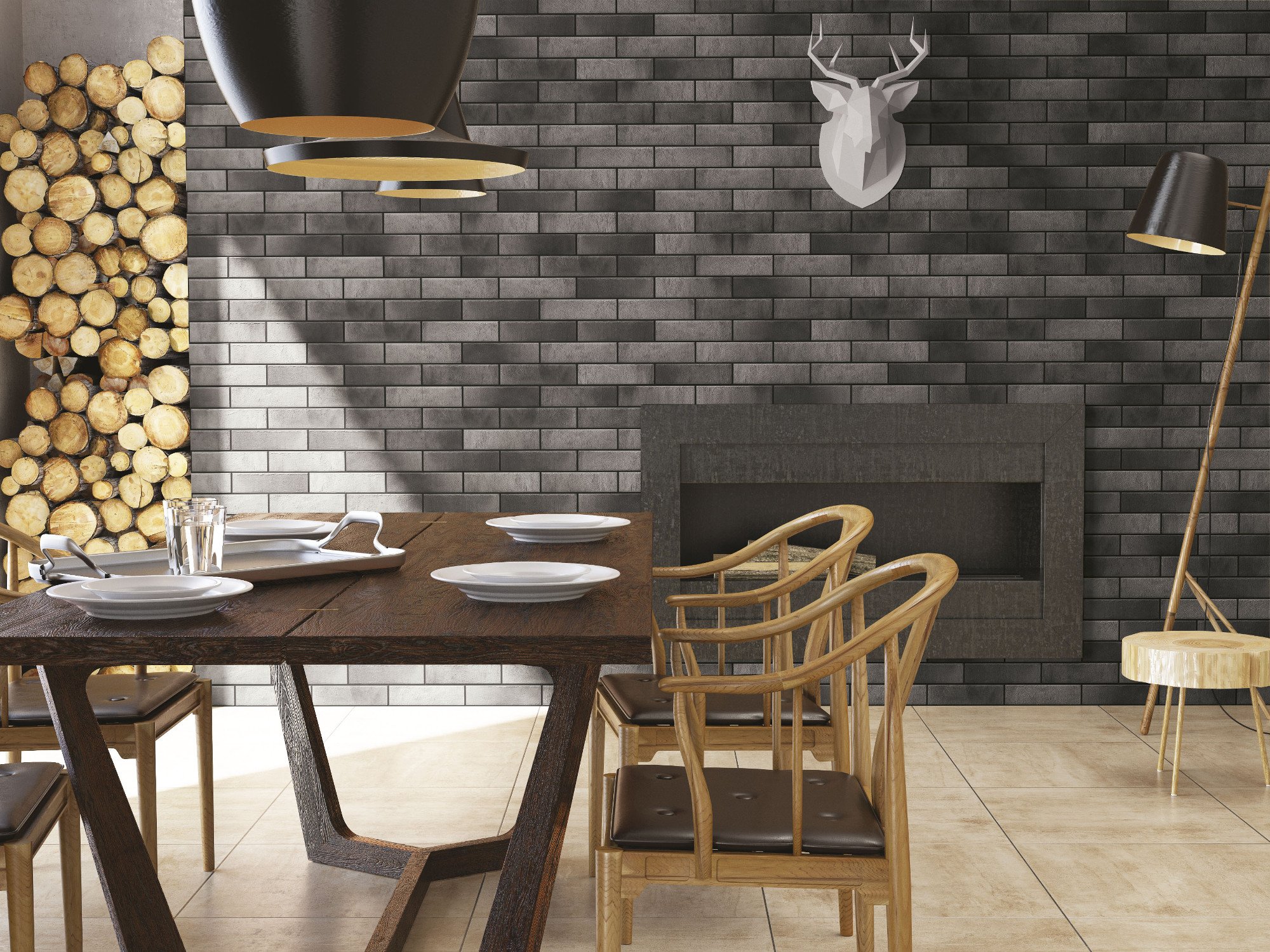 #Cerrad #Retro brick #Obklady a dlažby #Obytné prostory #Retro #šedá #Matný obklad #Střední formát #350 - 500 Kč/m2 #new 