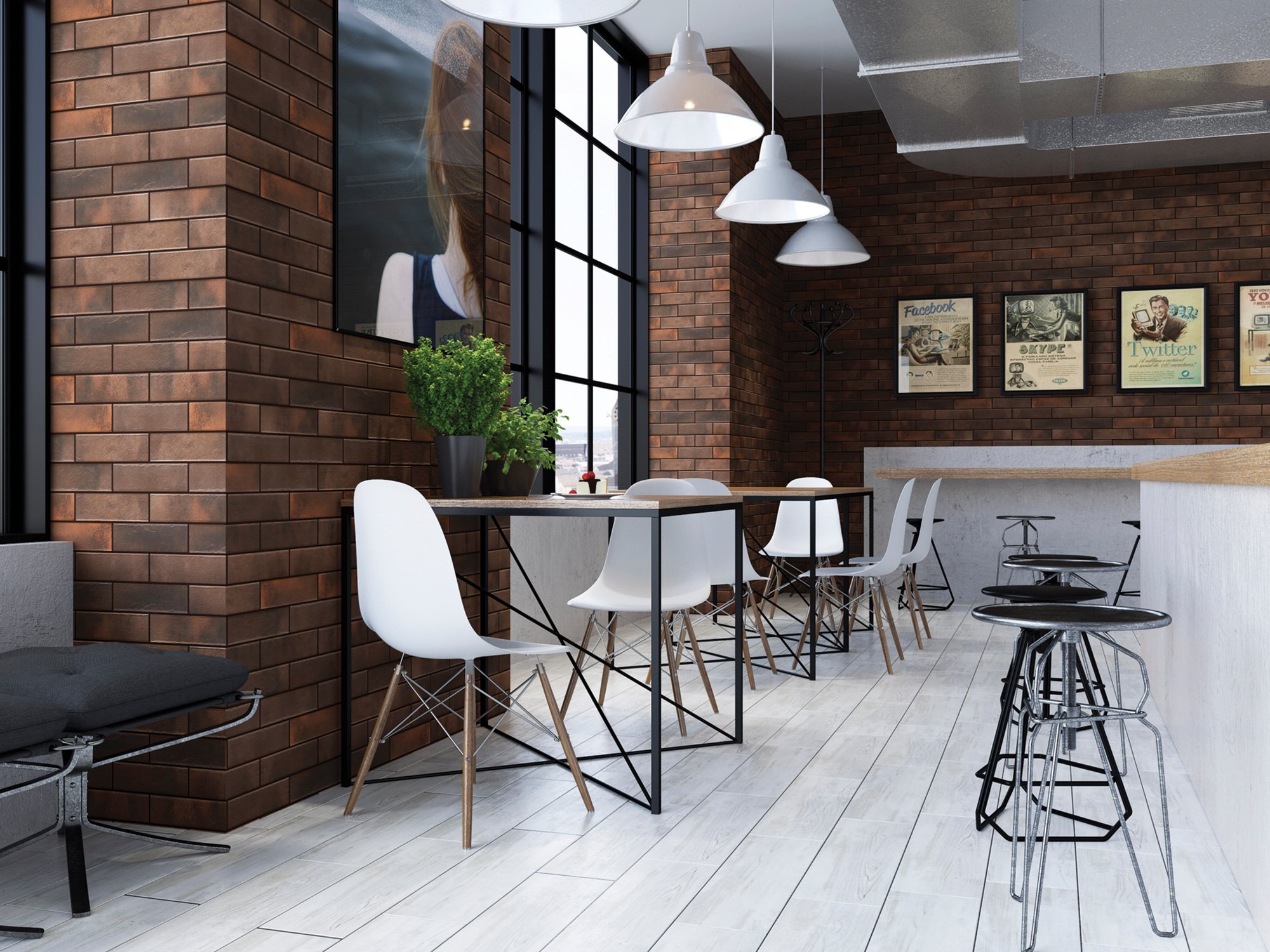#Cerrad #Retro brick #Obklady a dlažby #Obytné prostory #Retro #hnědá #Matný obklad #Střední formát #350 - 500 Kč/m2 #new #Rustikální styl 