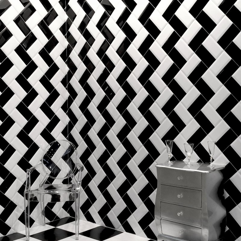 #Patriot #Retro Wall #Obklady a dlažby #Obytné prostory #Metro #Retro #bílá #černá #Lesklý obklad #Střední formát #500 - 700 Kč/m2 #700 - 1000 Kč/m2 #new 