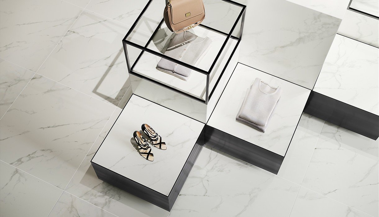 #Opoczno #Calacatta Marble #Obklady a dlažby #Obchody a restaurace #mramor #Klasický styl #Moderní styl #bílá #Lesklá dlažba #Matná dlažba #Extra velký formát #Velký formát #500 - 700 Kč/m2 #700 - 1000 Kč/m2 #new 