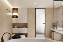 #Koupelna #beton #béžová #bílá #350 - 500 Kč/m2 #500 - 700 Kč/m2 #700 - 1000 Kč/m2 #RAKO #Betonico#Moderní styl#Extra velký formát#Velký formát