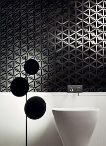 #Tubadzin-Zien #Gleam #Obklady a dlažby #Koupelna #Moderní styl #bílá #černá #Lesklý obklad #Extra velký formát #700 - 1000 Kč/m2 #new #mozaika 