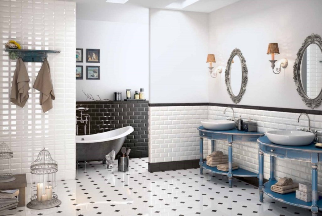 #Ceramic Design #Metro #Obklady a dlažby #Koupelna #Metro #Moderní styl #Retro #bílá #černá #Lesklý obklad #Malý formát #1000 - 1500 Kč/m2 #1500 a výše #new