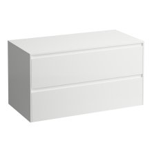 Lani - zásuvkový element 100 cm, bez výřezu, se 2 zásuvkami, bílá matná