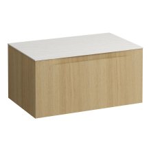 Arun - zásuvkový element 800, s jednou zásuvkou, bez výřezu, s vrchní deskou Ardesia Bianca