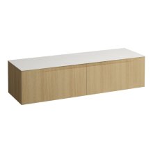 Arun - zásuvkový element 1600, se 2 zásuvkami, bez výřezu, s vrchní deskou Ardesia Bianca