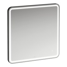 Base 2.0 - zrcadlo čtverec 80x80, LED osvětlení, dotykový senzor, rám černý matný