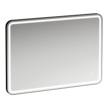 Base 2.0 - zrcadlo obdélník 100x70, LED osvětlení, dotykový senzor, rám černý matný