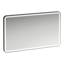 Base 2.0 - zrcadlo obdélník 120x70, LED osvětlení, dotykový senzor, rám černý matný