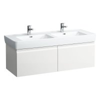 Laufen Pro - skříňka 122x45 pod dvojumyvadlo H814967, s vnitřními zásuvkami, bílá lesk