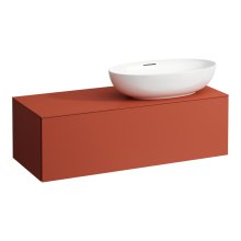 Alessi One - zásuvkový element 1200, s 1 zásuvkou, s výřezem vpravo, pro umyvadlo H818975/6, H818977/8, terracotta