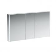 Frame 25 - hliníková zrcadlová skříňka 75x130, LED, el.zásuvka, prostorové osvětlení