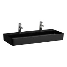 Val - umyvadlo 95x42, broušená spodní část, 2 otvory pro baterie, černá mat
