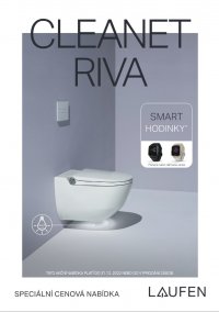 AKCE: Cleanet Riva - závěsný klozet+podomítkový modul+bílé tlačítko+tablet