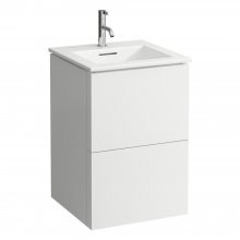 Kartell by Laufen - umyvadlo slim se skříňkou 50x50, bílá matná