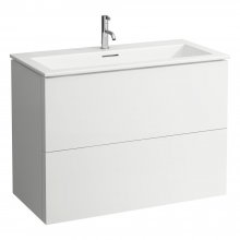 Kartell by Laufen - umyvadlo slim se skříňkou 100x50, bílá matná