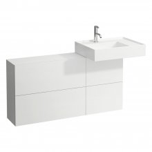 Kartell by Laufen - skříňka 120x27 pod umyvadlo H810334, H810335, H810338, H810339, H813332, H813333, H815331, bílá matná