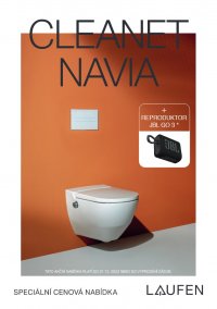 AKCE: Cleanet Navia - závěsný klozet+podomítkový modul+bílé tlačítko+reproduktor