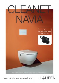 AKCE: Cleanet Navia - závěsný klozet+podomítkový modul+matné tlačítko+tablet