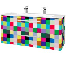 Gio SZZ2 120 - skříňka s dvojumyvadlem 120 cm, závěsná, CS III