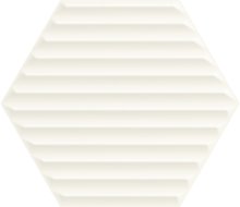 Woodskin bianco heksagon struktura B - obkládačka 19,8x17,1 bílá
