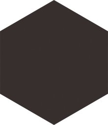 Modernizm nero - dlaždice šestihran rektifikovaná 19,8x17,1 černá