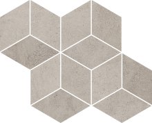 Pure City grys mozaika prasowana romb hexagon - obkládačka mozaika 23,8x20,5 šedá