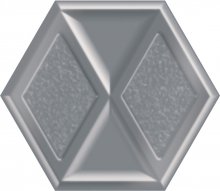 Morning silver heksagon struktura połysk - obkládačka inzerto šestihran 17,1x19,8 šedá