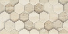 Sunlight stone beige dekor geometryk - obkládačka 30x60 béžová lesklá