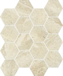 Sunlight stone beige mozaika prasowana hexagon - obkládačka mozaika šestihran 22x25,5 béžová matná