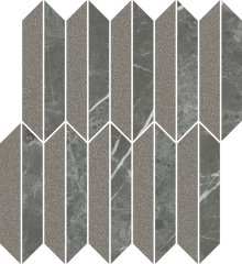 Noisy Whisper graphite mozaika mix - obkládačka mozaika 29,8x27,4 šedá