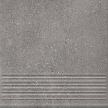 Mattone Sabbia grafit stopnica ryflovana prosta - schodovka 30x30 šedá