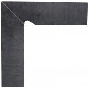 Bazalto grafit cokol schodowy lewy - dlaždice sokl schodový levý 30x8,1 šedá