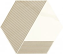 Calacatta 2019 hexagon A mat - dlaždice dekor šestihran  17,1x19,8 bílá matná