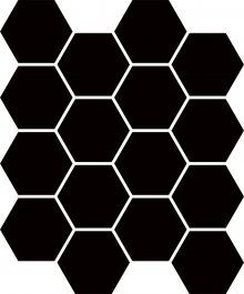 Uniwersalna mozaika prasowana nero hexagon - obkládačka mozaika 25x25,5 černá