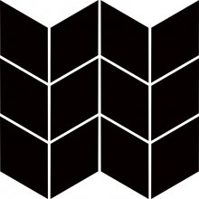 Uniwersalna mozaika prasowana nero romb braid - obkládačka mozaika 20,5x23,8 černá