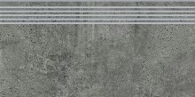 Newstone Graphite Steptread - schodovka rektifikovaná 29,8x59,8 šedá matná