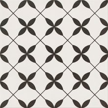 Patchwork Clover Black Pattern - dlaždice 29,8x29,8 bílá