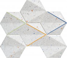 Dots grey mozaika scienna - obkládačka mozaika 29,8x22,1 šedá