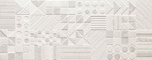 Modern Basalt B dekor scienny - obkládačka inzerto 29,8x74,8 bílá
