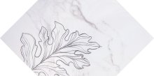 Rochelle fleur form dekor - obkládačka inzerto 14,8x22,5 bílá