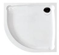 Sprchová vanička Hera - litý mramor - čtvrtkruhová 90x90 R55 cm, bílá hladká